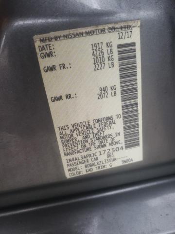 1N4AL3APXJC172504 Nissan Altima 2.5 2018. Фото: 9