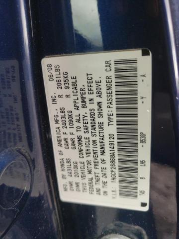 1HGCP26868A149120 Honda Accord Exl 2008. Фото: 9