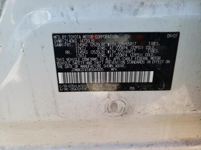 JTMBK31V185044005 Toyota Rav4 Limit 2008. Фото: 9