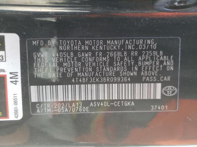 4T4BF3EK3BR099364 Toyota Camry Base 2011. Фото: 9