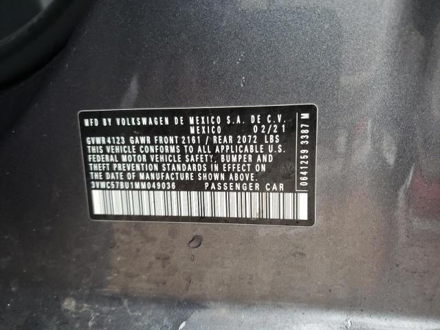3VWC57BU1MM049036 Volkswagen Jetta S 2021. Фото: 9
