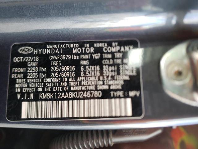 2019 HYUNDAI KONA KM8K12AA8KU246780
