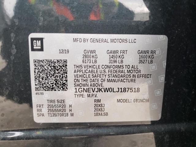 2020 CHEVROLET TRAVERSE R 1GNEVJKW0LJ187518
