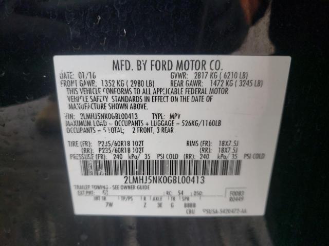 2LMHJ5NK0GBL00413 Lincoln MKT