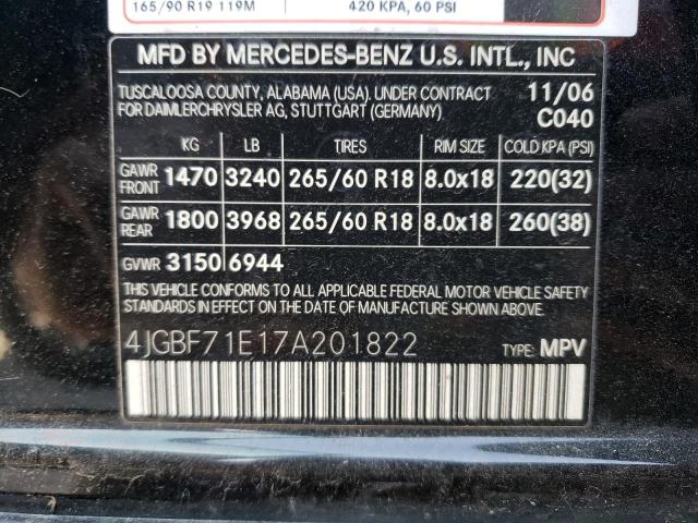 4JGBF71E17A201822 Mercedes-Benz Gl-Class G 2007. Фото: 9