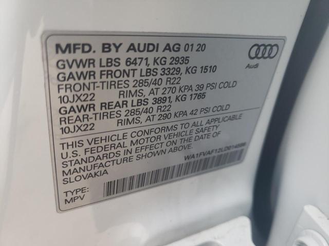 2020 AUDI Q8 PRESTIG WA1FVAF12LD014586