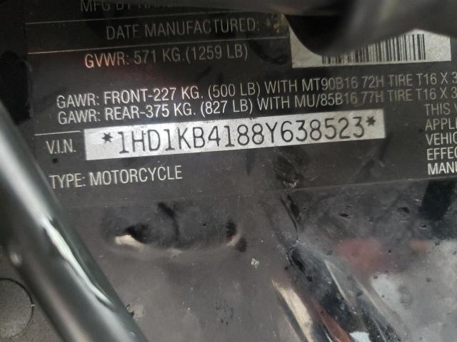 2008 HARLEY-DAVIDSON FLHX 1HD1KB4188Y638523
