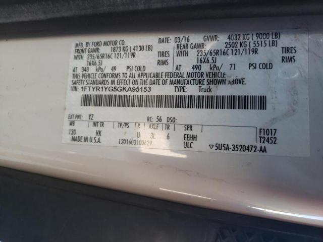 2016 FORD E250 1FTYR1YG5GKA95153