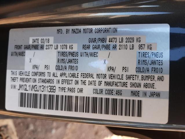 2018 MAZDA 6 TOURING JM1GL1VM3J1311389