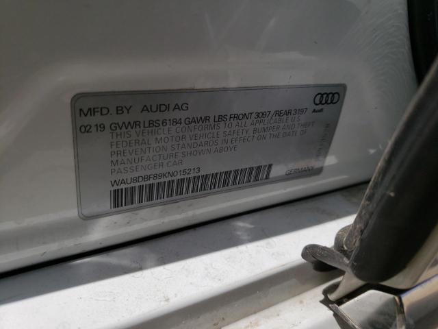 2019 AUDI A8 L WAU8DBF89KN015213