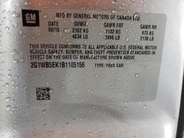 2G1WB5EK1B1105156 Chevrolet Impala Lt 2011. Фото: 9
