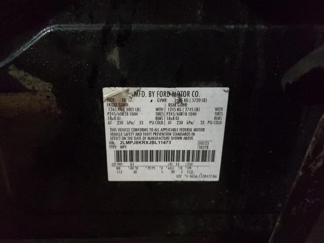 2018 LINCOLN MKX SELECT 2LMPJ8KRXJBL11473