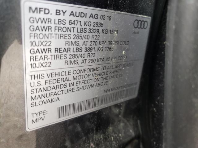 2019 AUDI Q8 PRESTIG WA1FVAF15KD029789