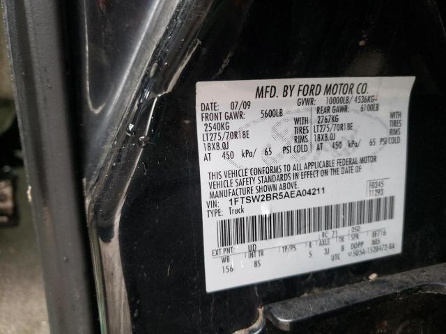 1FTSW2BR5AEA04211 Ford F250 Super 2010. Фото: 9