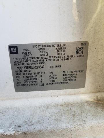 2016 CHEVROLET SILVERADO 1GC1KVE88GF273642
