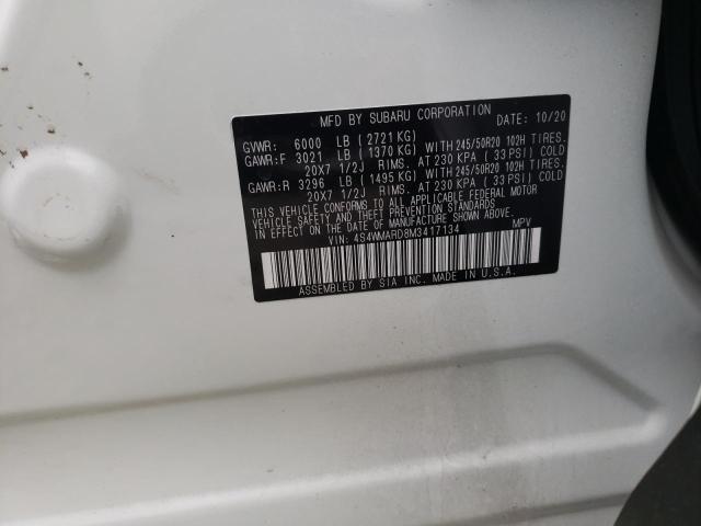 2021 SUBARU ASCENT TOU 4S4WMARD8M3417134