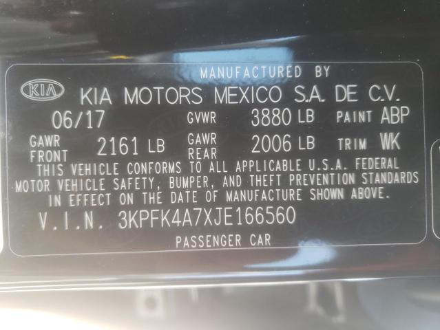 2018 KIA FORTE LX 3KPFK4A7XJE166560