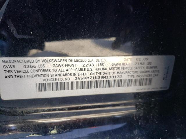 3VWRM71K39M130172 Volkswagen Jetta Se 2009. Фото: 9