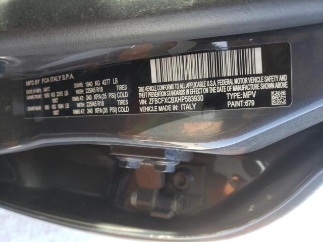 2017 FIAT 500X TREKK ZFBCFXCBXHP583930