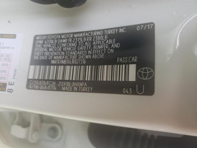 NMTKHMBX6JR027316 Toyota C-Hr Xle 2018. Фото: 9