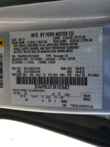 2018 FORD FUSION SE 3FA6P0LU7JR102682