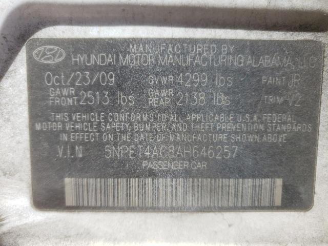 5NPET4AC8AH646257 Hyundai Sonata Gls 2010. Фото: 9