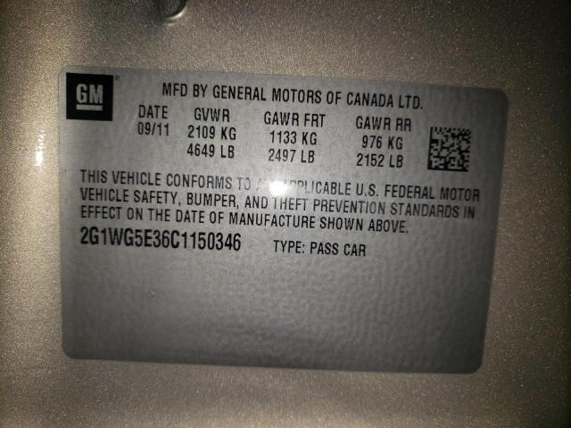 2G1WG5E36C1150346 Chevrolet Impala Lt 2012. Фото: 9