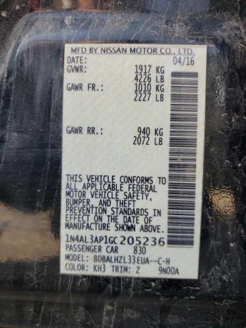 2016 NISSAN ALTIMA 2.5 1N4AL3AP1GC205236