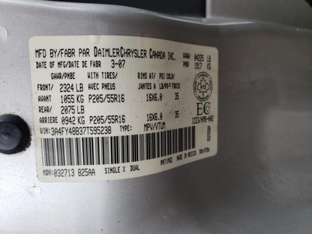 3A4FY48B37T595238 Chrysler Pt Cruiser 2007. Фото: 9