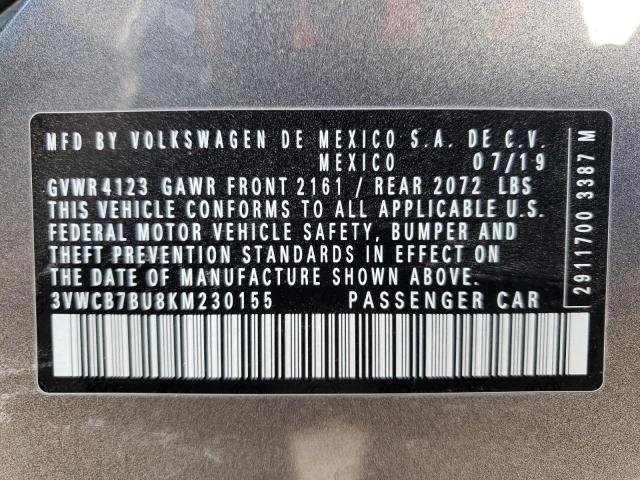 3VWCB7BU8KM230155 Volkswagen Jetta S 2019. Фото: 9