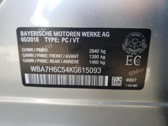 2019 BMW M760 XI WBA7H6C54KG615093