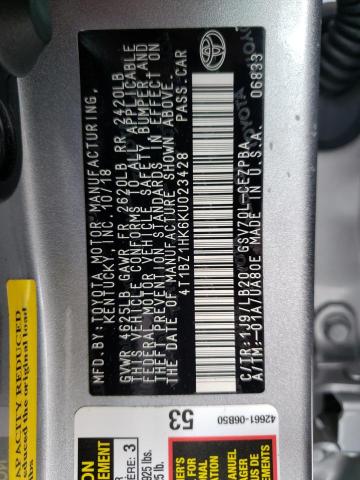 2019 TOYOTA CAMRY XSE 4T1BZ1HK6KU023428