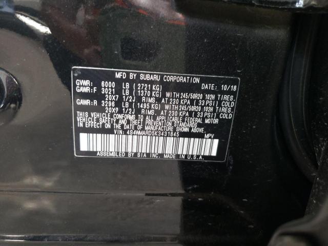 2019 SUBARU ASCENT TOU 4S4WMARD5K3431845