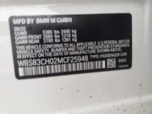 2021 BMW M5 WBS83CH02MCF25948