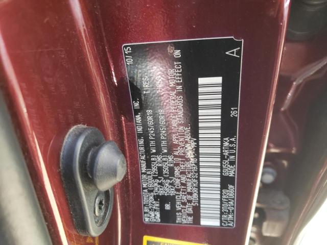 5TDBKRFH3FS219710 Toyota Highlander 2015. Фото: 9