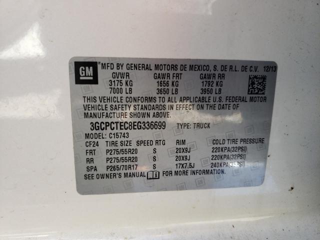 3GCPCTEC8EG336699 Chevrolet Silverado 2014. Фото: 9