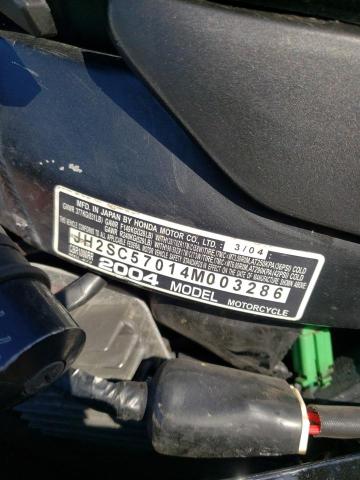 2004 HONDA CBR JH2SC57014M003286