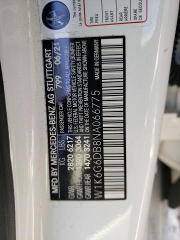 2022 MERCEDES-BENZ S500 W1K6G6DB8NA066775