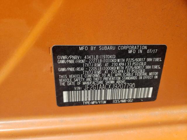 2018 SUBARU CROSSTREK JF2GTAACXJ9207790