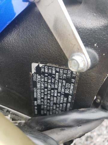 2006 KAWASAKI ZX1400 A JKBZXNA166A001993