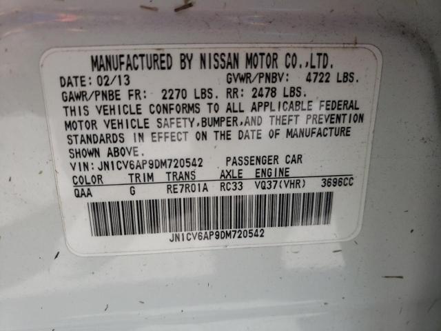 2013 INFINITI G37 BASE - JN1CV6AP9DM720542