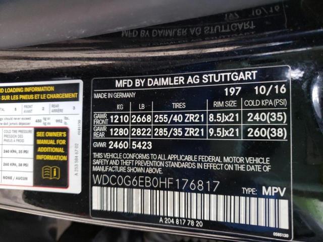 2017 MERCEDES-BENZ GLC 43 4MA WDC0G6EB0HF176817