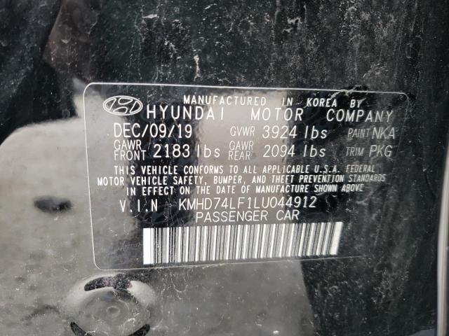 2020 HYUNDAI ELANTRA SE KMHD74LF1LU044912