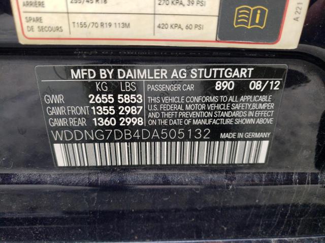 2013 MERCEDES-BENZ S 550 - WDDNG7DB4DA505132