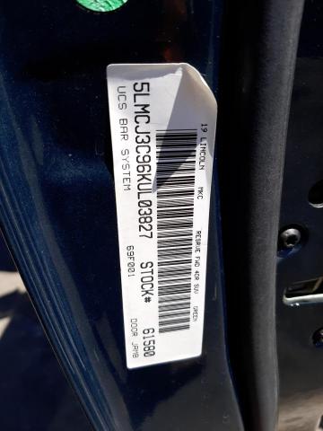 2019 LINCOLN MKC RESERV 5LMCJ3C96KUL03827