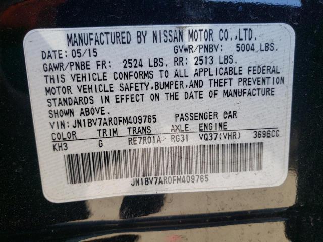 JN1BV7AR0FM409765 Infiniti Q50 Base 2015. Фото: 9
