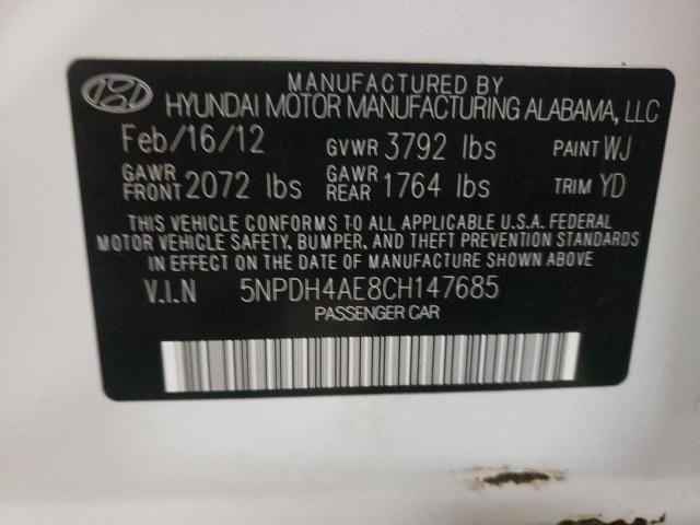 5NPDH4AE8CH147685 Hyundai Elantra Gl 2012. Фото: 9