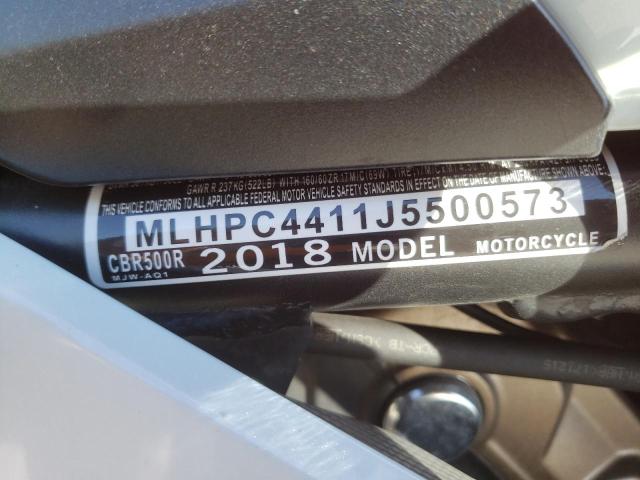 2018 HONDA CBR500 R MLHPC4411J5500573