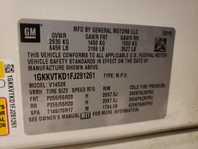 2015 GMC ACADIA DEN 1GKKVTKD1FJ281261