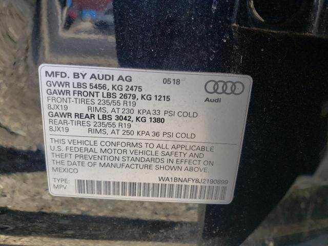 2018 AUDI Q5 PREMIUM WA1BNAFY8J2190899